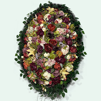 Венок из искусственных цветов